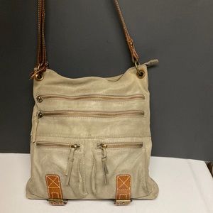 Nino Bossi Crossbody Purse Suede Leather